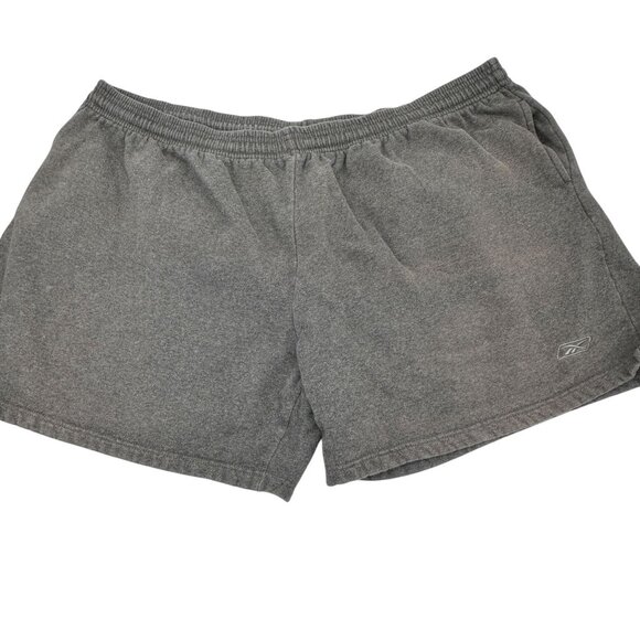 Reebok Athletic Shorts Mens 3X Gray Drawstring Elastic Waist Pockets Fleece Line - Picture 1 of 9
